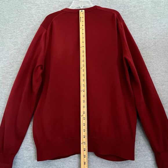 Lands' End Supima Grandpa Cardigan Sweater Mens L Heritage Preppy Cabin Pockets - Picture 8 of 9